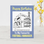 Für meinen Lieblingsfußballmanager - Happy Birthda Karte (Gelbe Blume)