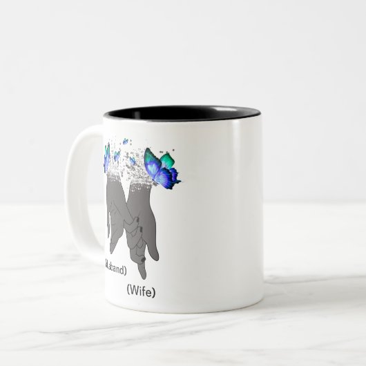 Für meinen Mann, Geschenk für Ehemann, Geschenk fü Zweifarbige Tasse (Vorderseite Links)