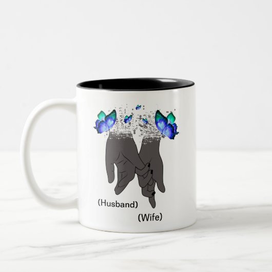 Für meinen Mann, Geschenk für Ehemann, Geschenk fü Zweifarbige Tasse (Links)