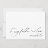 "Für meinen Schwiegervater am Hochzeitstag" Karte (Vorderseite)