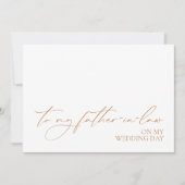 "Für meinen Schwiegervater am Hochzeitstag" Karte (Vorderseite)