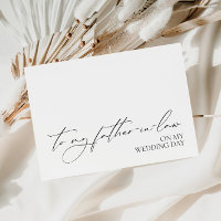 "Für meinen Schwiegervater am Hochzeitstag" Karte
