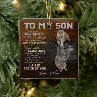 Für meinen Sohn Keramikornament