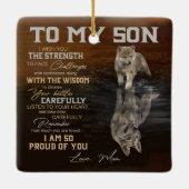 Für meinen Sohn Keramikornament (Rückseite)