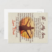 Für meinen Sohn | Lieblicher Brief an ihn | Ankündigungspostkarte (Vorne/Hinten)