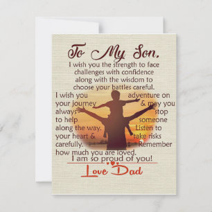 Für meinen Sohn   Lieblicher Brief an ihn   Einladung