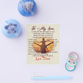 Für meinen Sohn | Lieblicher Brief an ihn | Flyer (Einzeln)