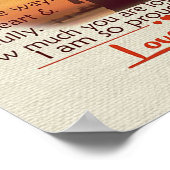 Für meinen Sohn | Lieblicher Brief an ihn | Poster (Ecke)