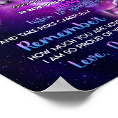 Für meinen Sohn Poster (Ecke)