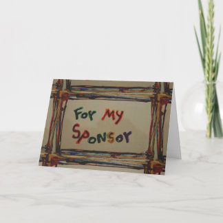 "für meinen Sponsor"-Erholungen Karte