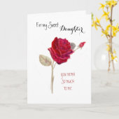 Für meinen süßen Tochter-Geburtstag Karte (Gelbe Blume)