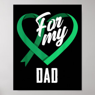 Für meinen Vater Emerald Green Ribbon-Leberkrebs-A Poster