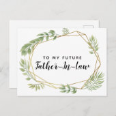 Für meinen zukünftigen Schwiegervater Postkarte (Vorne/Hinten)