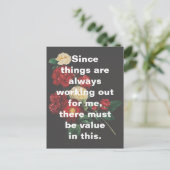 Für mich arbeiten immer florale Dinge aus Postkarte (Stehend Vorderseite)