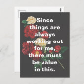 Für mich arbeiten immer florale Dinge aus Postkarte (Vorne/Hinten)