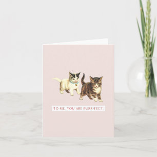 Für mich bist du purr-fect-vintage Katzen Punny Ka Karte