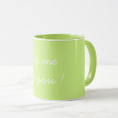 Für mich bist du Valentinsgrün Tasse (VorderseiteRechts)