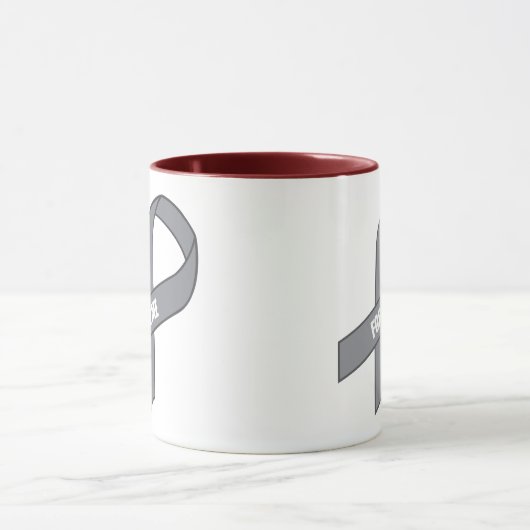 Für mich (graues/silbernes Bewusstseins-Band) Tasse (Zentrum)