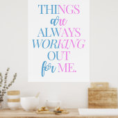 Für mich läuft immer alles. | Hicks Poster (Küche)