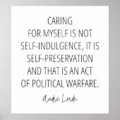 Für mich selbst ist Selbsterhaltung gekümmert Poster (Vorne)