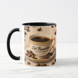 Für mich sind Kaffeebohnen und Espresso-Tasse eleg Tasse