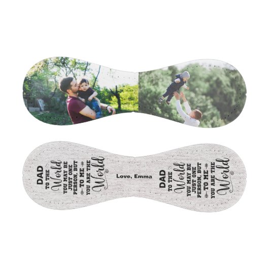 Für mich sind Sie die Welt Custom Vater 2 FotoColl Baseball (Paneele)