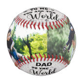 Für mich sind Sie die Welt Custom Vater 2 FotoColl Baseball (Vorderseite)