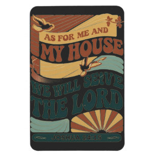 "Für mich und mein Haus" Bibelvers-Design Magnet