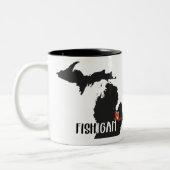für Michigan Fischer Zweifarbige Tasse (Links)