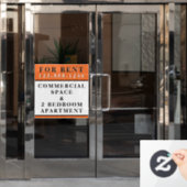 Für Miete Mietvertrag Geschäftszeichen Fensteraufkleber (Büro Tür)