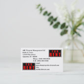 FÜR MIETEzeichen-Visitenkarte-Karten-Mietservice Visitenkarte (Stehend Vorderseite)