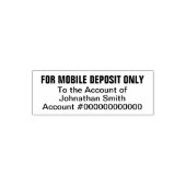 Für mobile Einlagen nur auf das Konto des Namens Permastempel (Design)