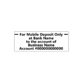 Für mobile Einlagen nur auf Geschäftskonto Permastempel (Design)