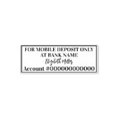 Für mobile Einlagen nur Bankname ACT. Unverkennbar Permastempel (Design)