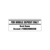 Für mobile Einlagen nur Fett-Bankkontonummer Nr. Permastempel (Design)