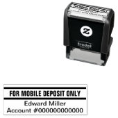 Für mobile Einlagen nur Ihre Kontonummer Permastempel (Beispiel)