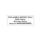 Für mobile Einlagen nur Name der Bank Permastempel (Design)