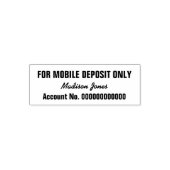 Für mobile Einlagen nur "Signature"-Name Bank-Kont Permastempel (Design)
