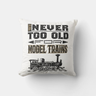 Für Modelleisenbahnen ist man nie zu alt Eisenbahn Kissen