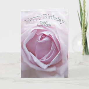 Für Mom, bei Birthday card with a pink rose Karte