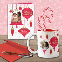 Für Mother Custom Foto Red Retro Ornamente