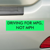FÜR MPG FAHREN, NICHT MPH AUTOAUFKLEBER (Auf Auto)