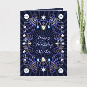 Für Mutter, eine Geburtstagskarte mit vielen Juwel Karte