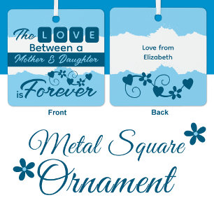 Für Mutter Mutter und Tochter für immer blau Ornament Aus Metall