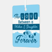 Für Mutter Mutter und Tochter für immer blau Ornament Aus Metall (Vorderseite links)