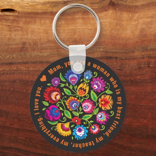 Für Mutter polnische Folklore-Komposition Schlüsselanhänger (Vorderseite)