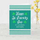 Für Mutter St Patrick's Kleeblatts Grüne Karos Karte (Gelbe Blume)
