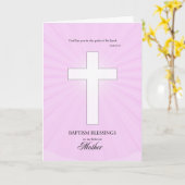 Für Mutter Taufe, glühendes Kreuz Karte (Gelbe Blume)