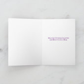 für Mutter Weihnachtslävender Lila Poinsetta Feiertagskarte (Innenseite)