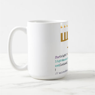 für (Nacht = 1; Nacht <= 8; Nacht++) Chanukka-Tass Kaffeetasse
